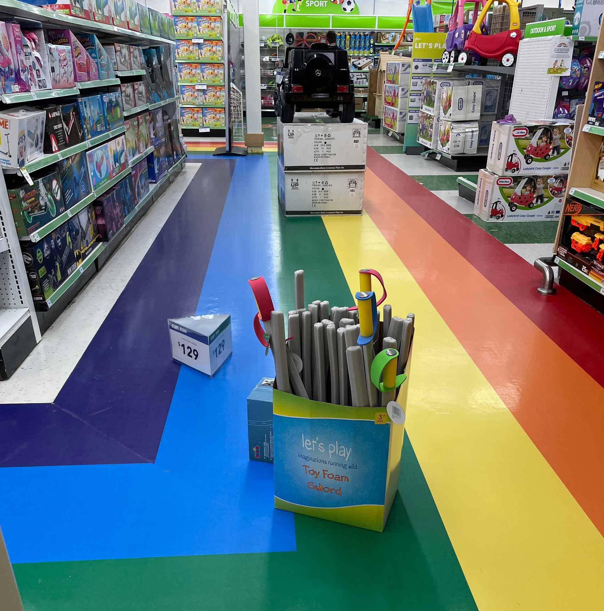 Laying Vinyl in a Toy Store